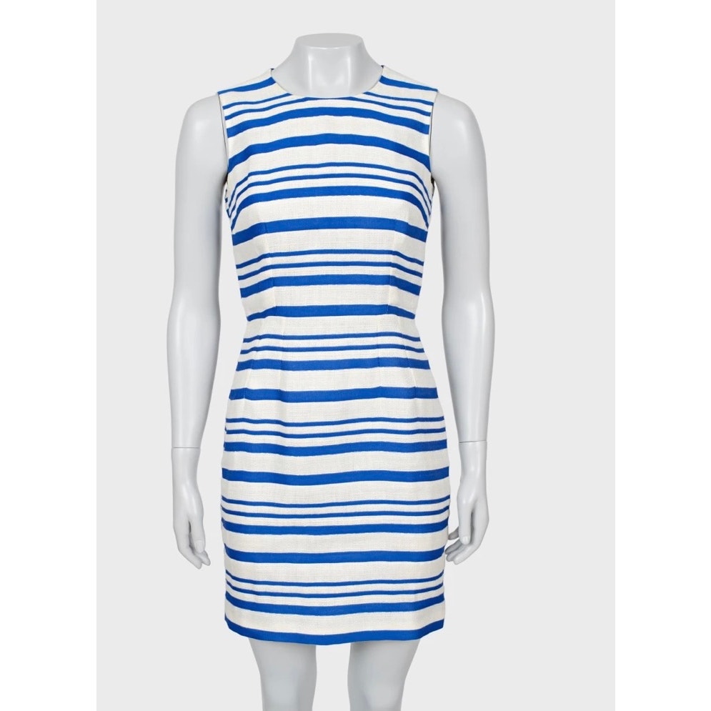 Dolce & Gabbana Slim Fit Striped Linen Dress - IT38 Pre-owned