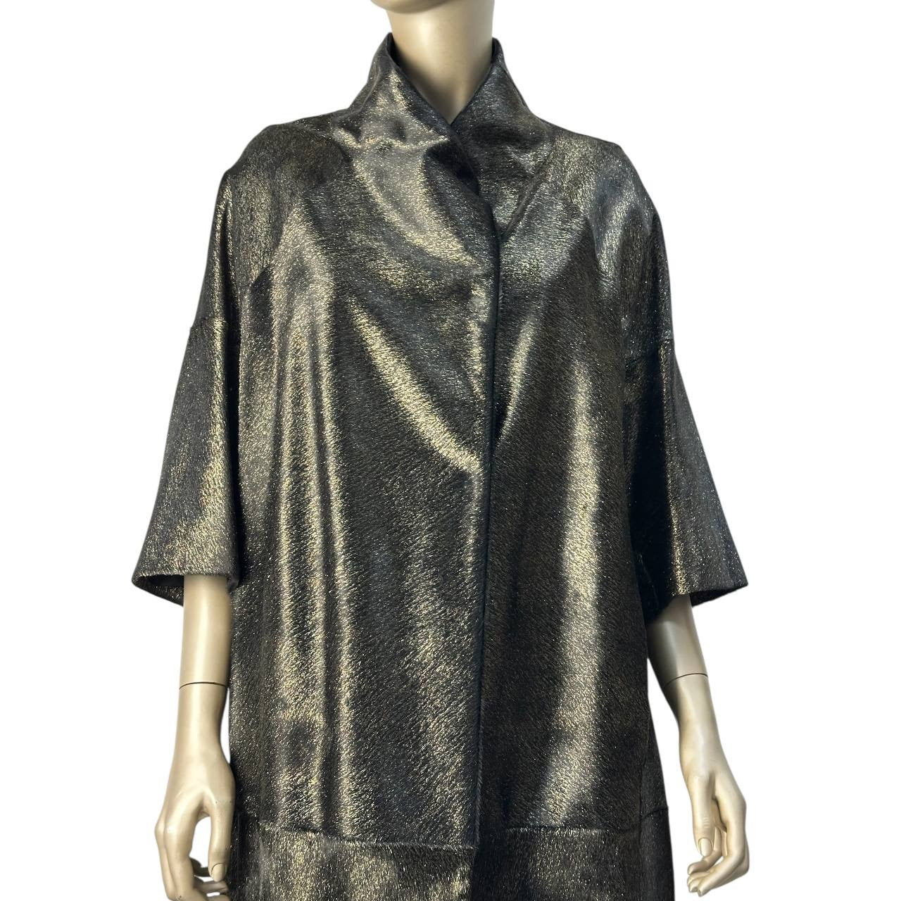 Elegant Moschino Fur & Leather Coat - IT Size 42 pre-owned