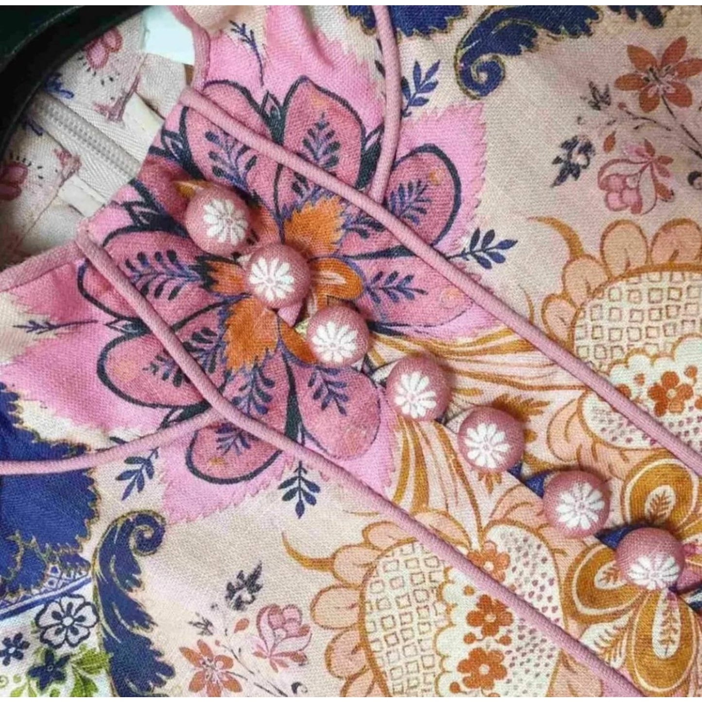 Zimmermann Linen Printed Mini Dress Sz.0 Pre-owned