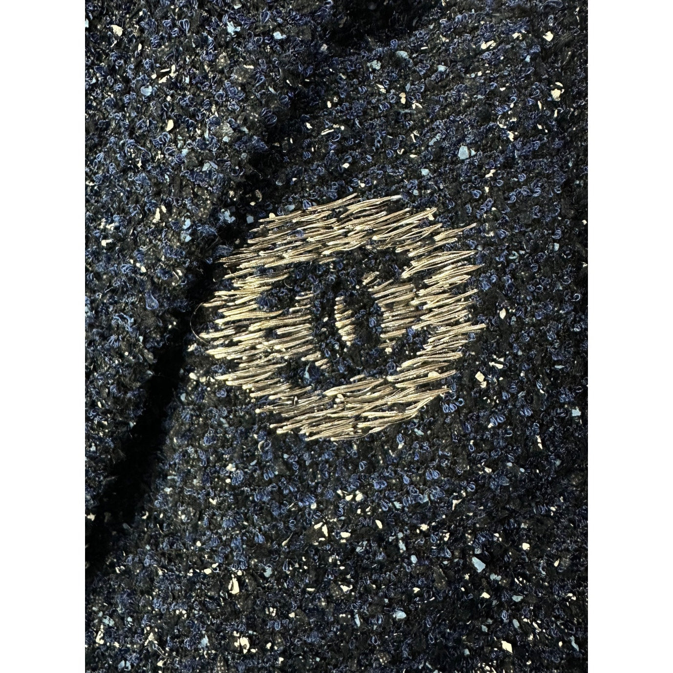 Chanel 2012 Navy Blue Tweed Jacket, Sz.38Pre-owned