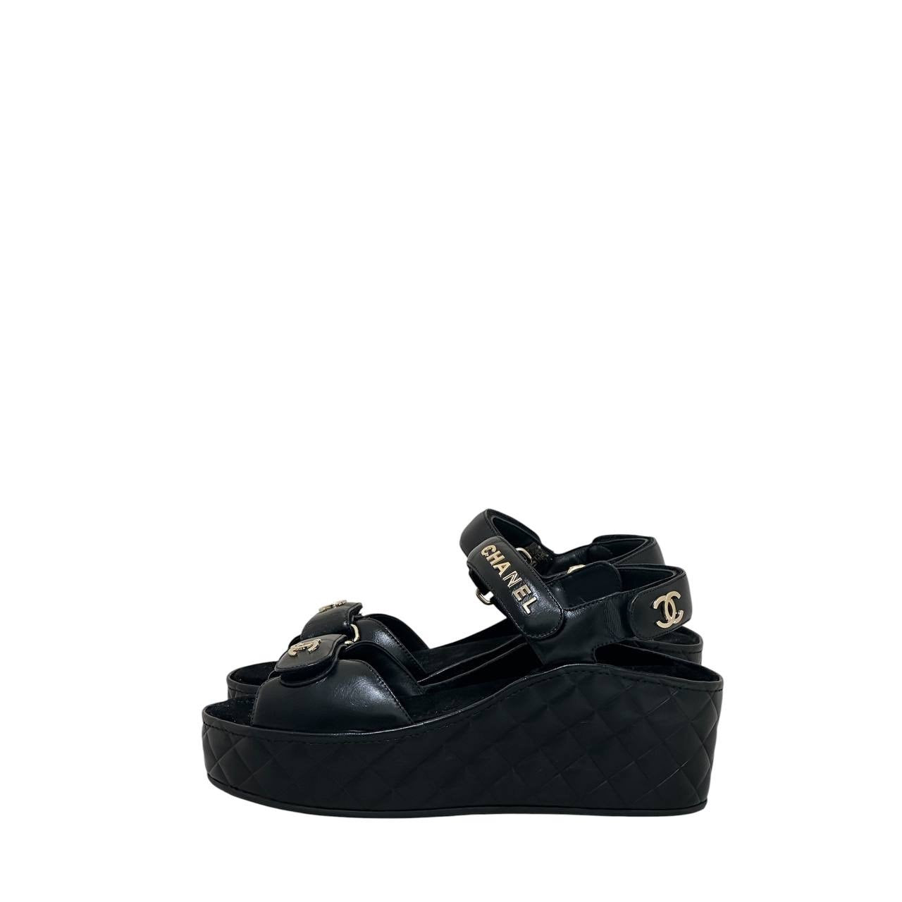NWOB Chanel 2021 Calfskin Slingback Sandals - Size 41 pre-owned