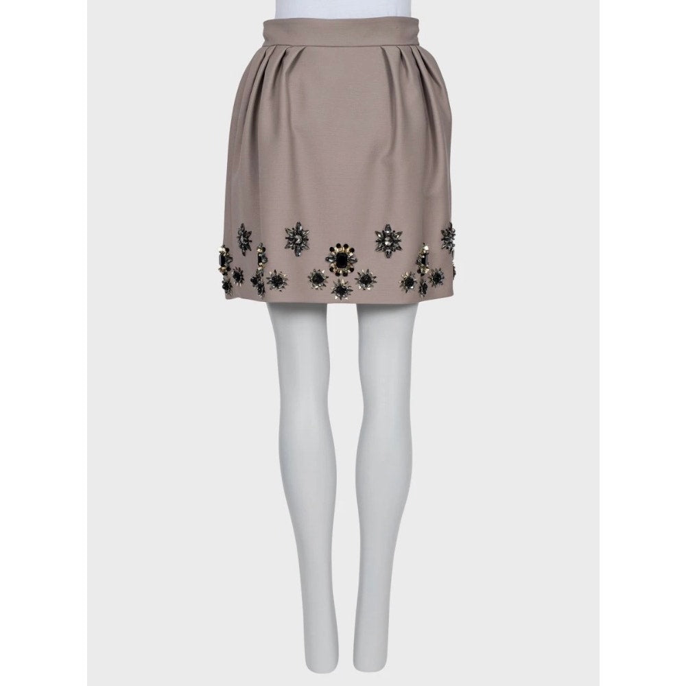 Christian Dior Embellished Floral Crystal Skirt FR38/M Pre-owned