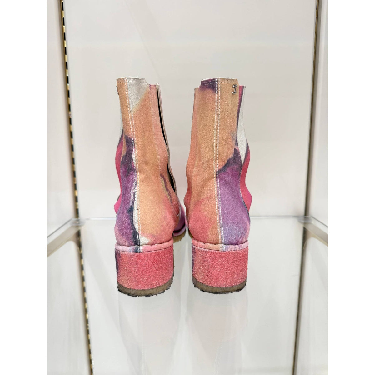 Chanel Multicolor Suede Ankle Boots, Size 38 Pre-owned