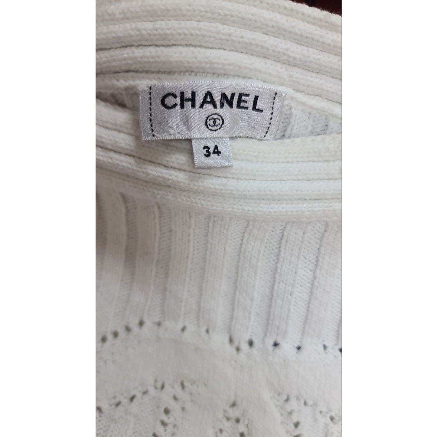 Chanel CC Logo Knited Dress Sz.34 Pre-owned