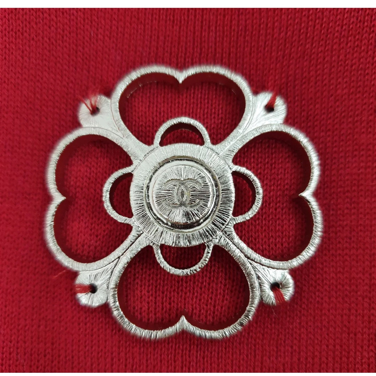 Chanel Red Cashmere Jumper Sz.48 pre-owned