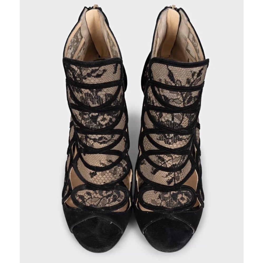 Jimmy Choo Black Suede Ankle Boots - EU 37 Pre-owned