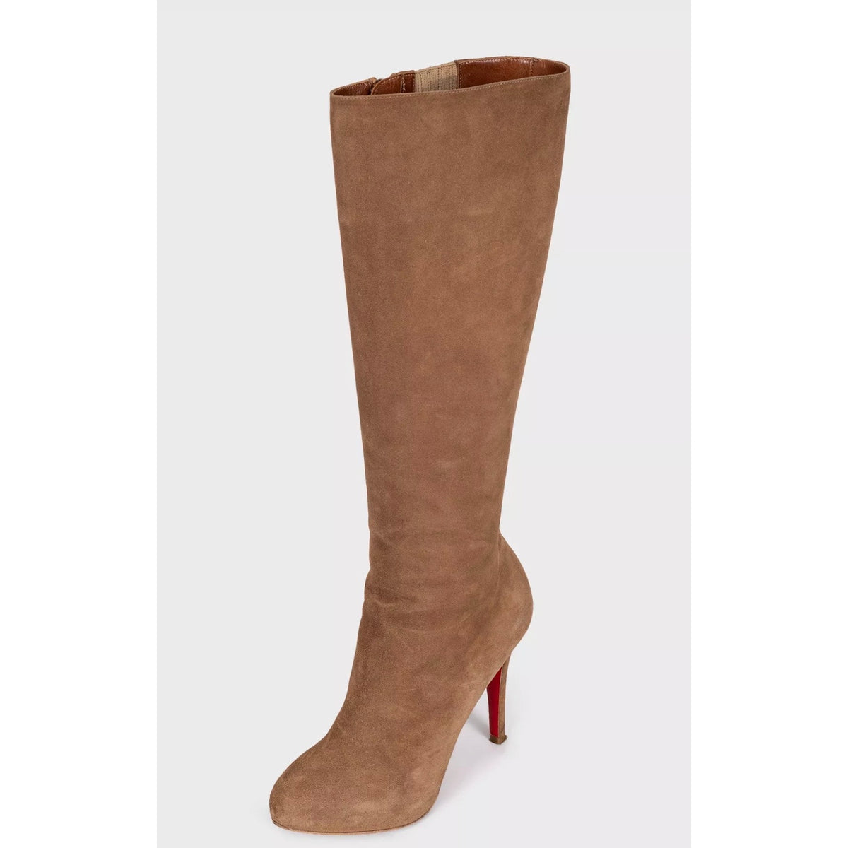 Christian Louboutin Brown Suede Knee-High Boots Sz.36 Pre-owned