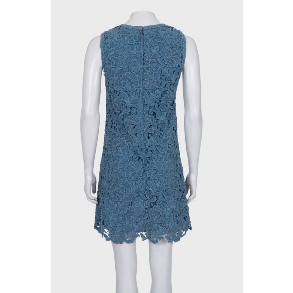 Dolce & Gabbana Light Blue Lace Straight Dress IT40/S Pre-owned
