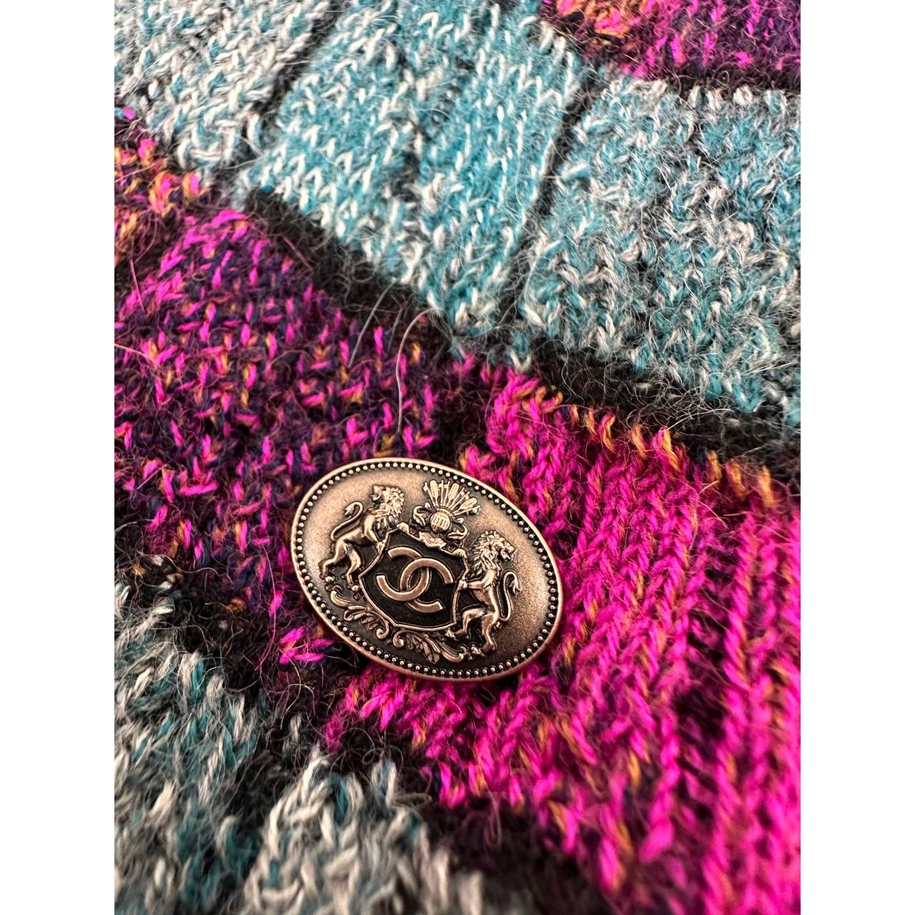 Chanel 2018 Paris-Hamburg Blue Striped Turtleneck Sweater Sz.38 Pre-owned