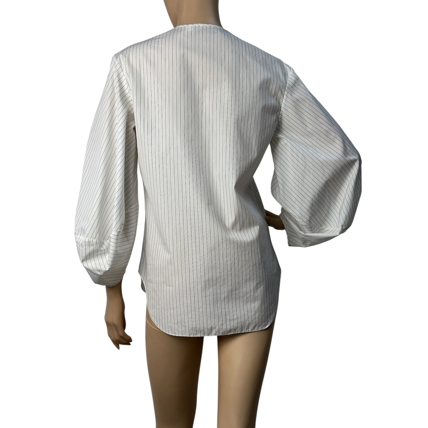 Christian Dior Striped Voluminous Sleeves Shirt Sz.36 Pre-owned