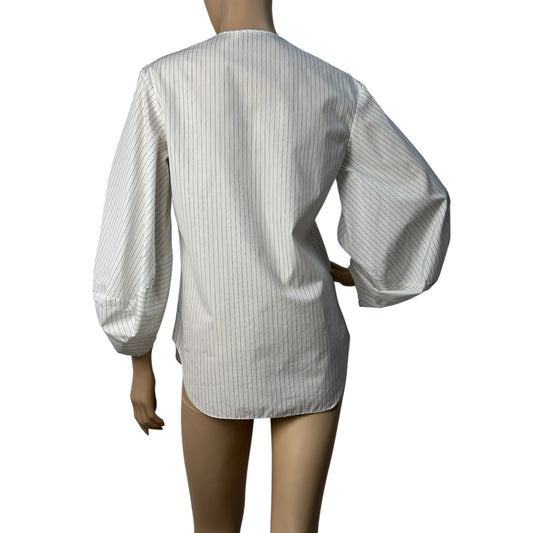 Christian Dior Striped Voluminous Sleeves Shirt Sz.36 Pre-owned