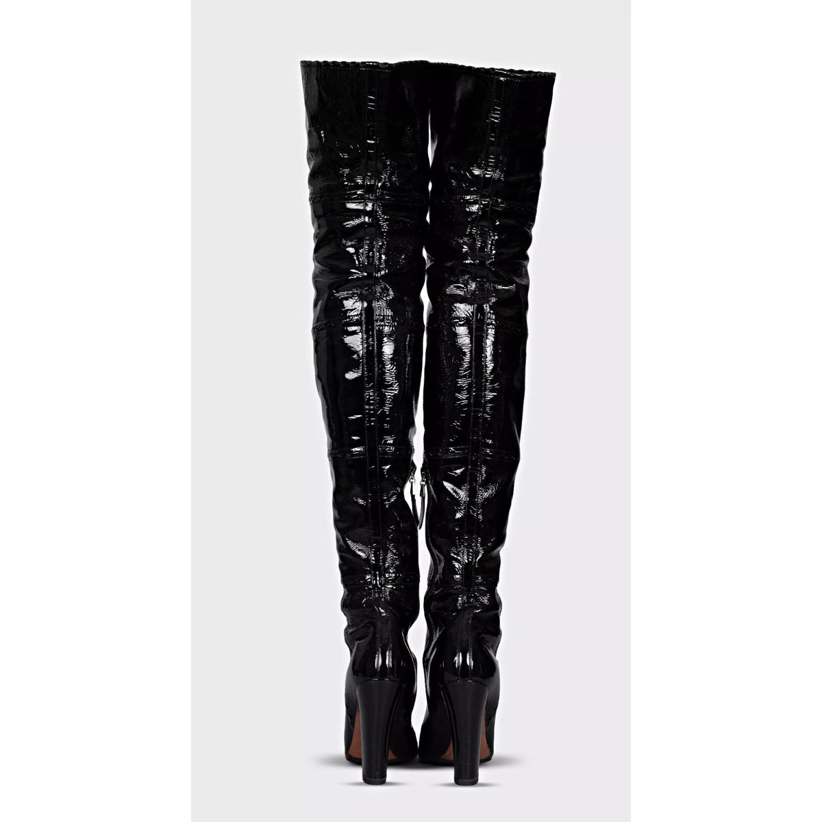 ALAÏA Black Patent Leather Over-the-Knee Boots, EU 38 Pre-owned