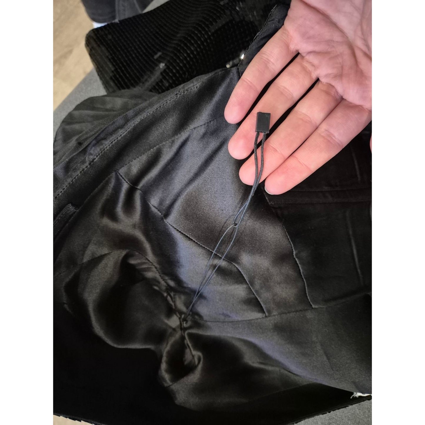 Saint Laurent Black Wool Sequin Dress - Size FR36 (S) Pre-owned