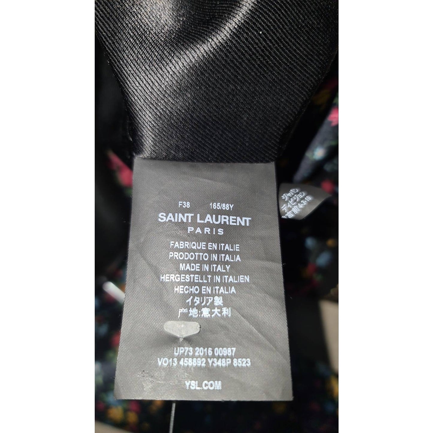 Saint Laurent Floral Print Bomber Jacket Sz.38 Pre-owned