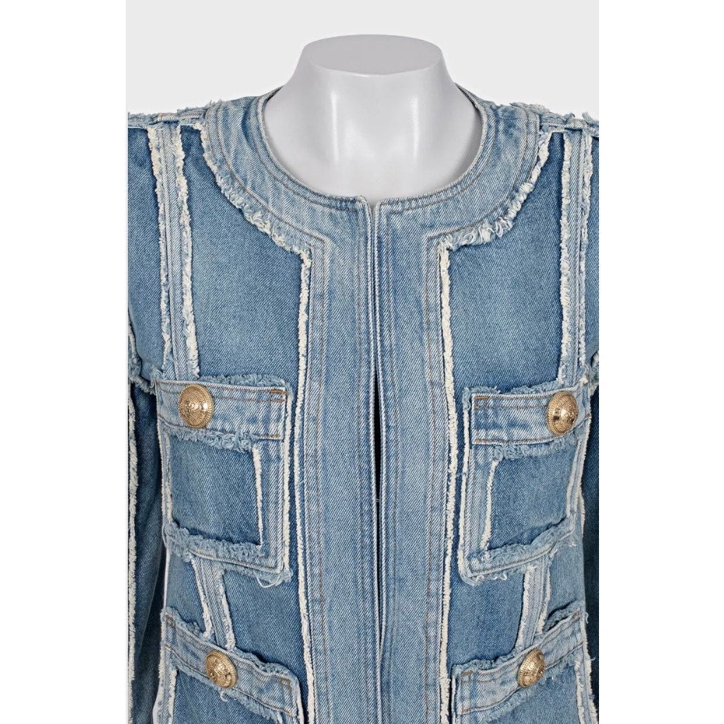 Balmain Raw-Edge Denim Jacket - Size FR38 / M pre-owned