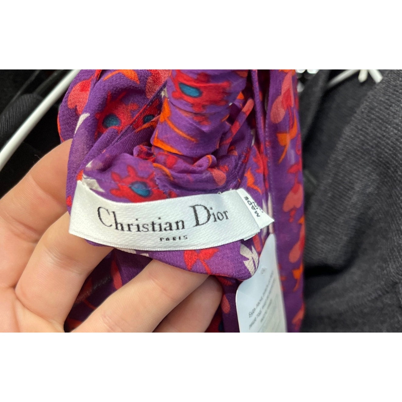 Christian Dior Elegant Purple Silk Suit - Size L Pre-owned