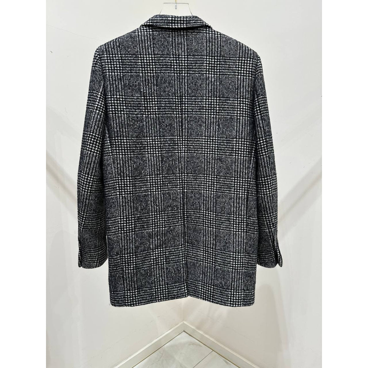 Saint Laurent Paris Plaid Wool Blazer Coat F40 Pre-owned