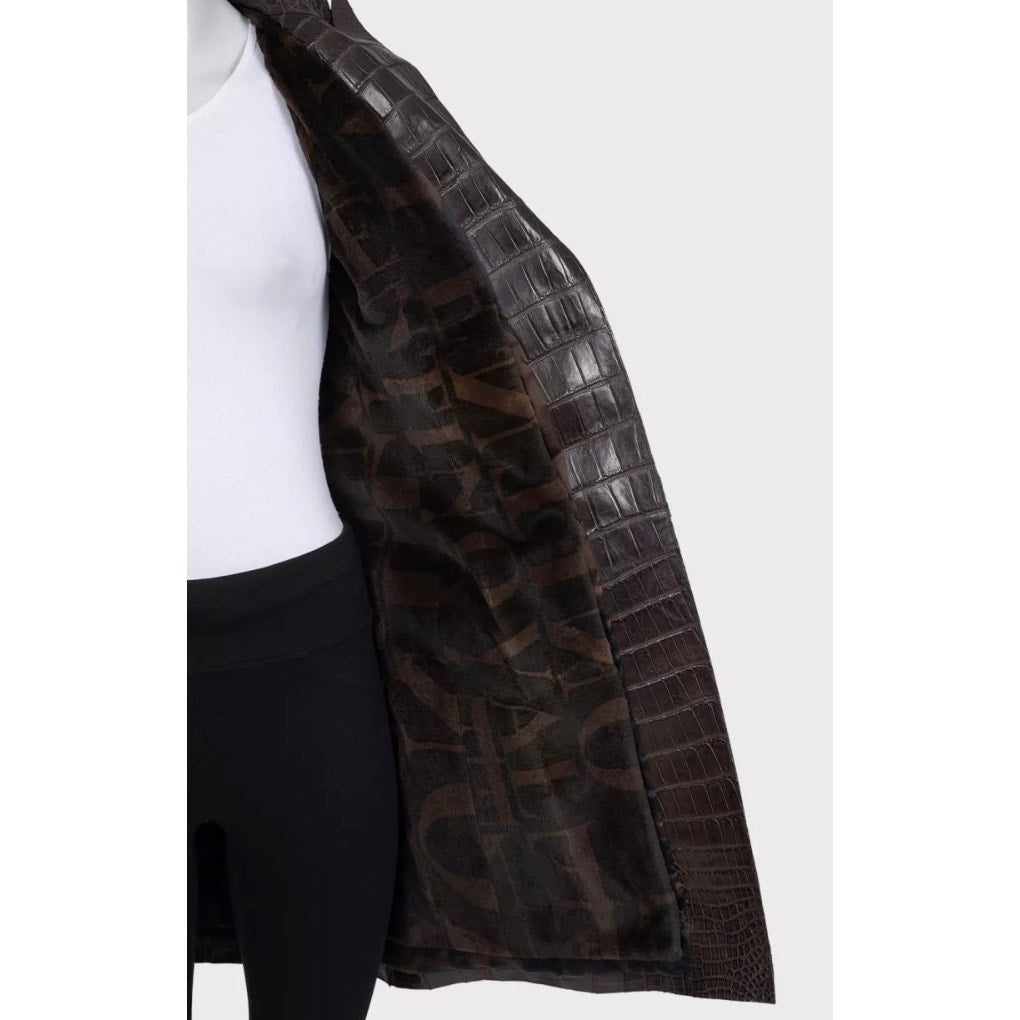 Valentino Leather &  Coat - IT 38 Pre-owned