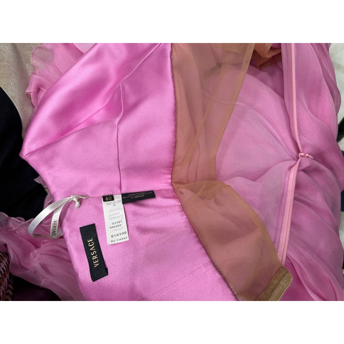 Gianni Versace Pink Runway Evening Dress IT 40 Pre-owned