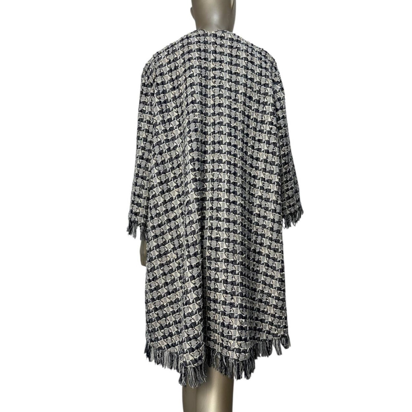 CHANEL 2018 Greece Sequin Tweed Oversized Coat - Size 40 Pre-owned