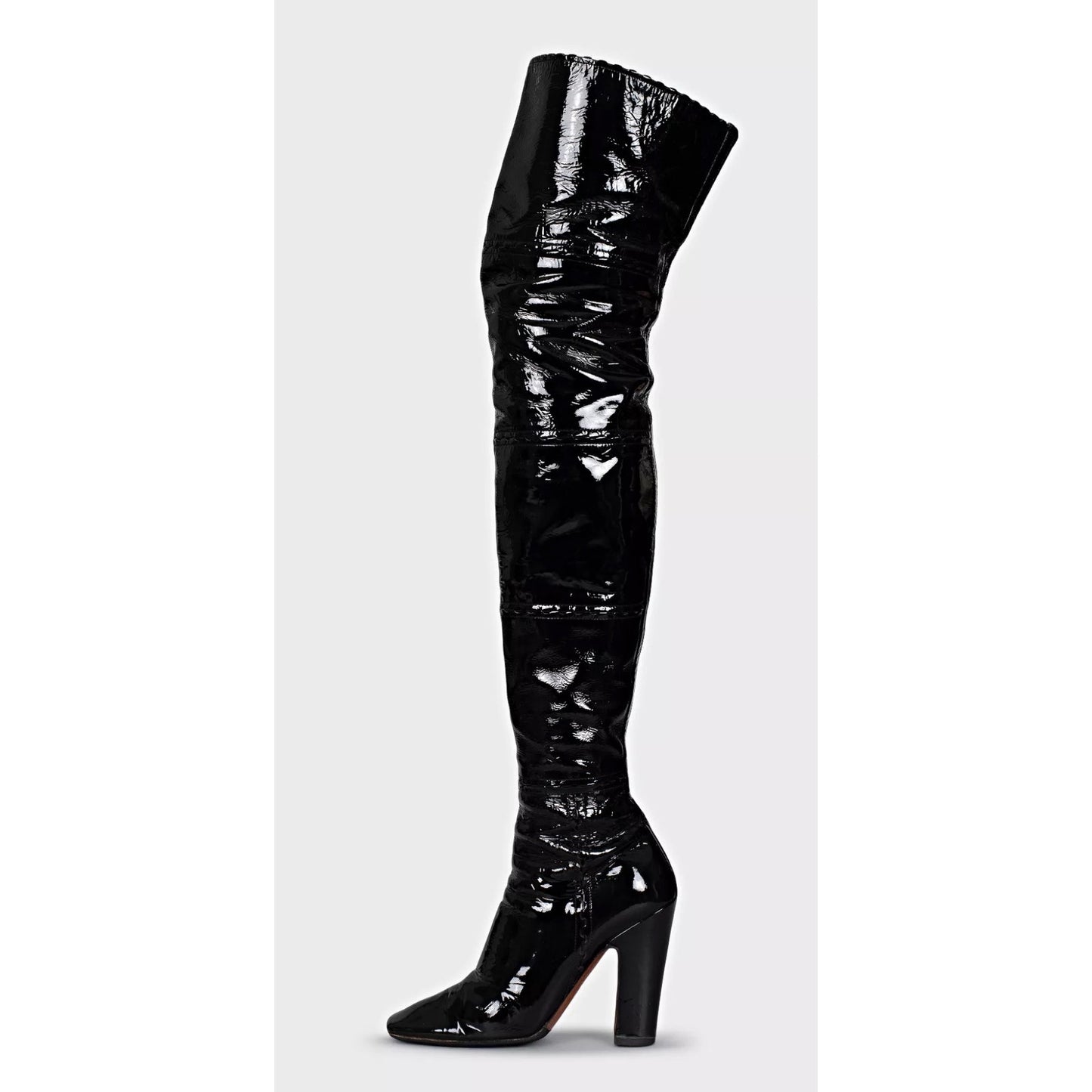 ALAÏA Black Patent Leather Over-the-Knee Boots, EU 38 Pre-owned