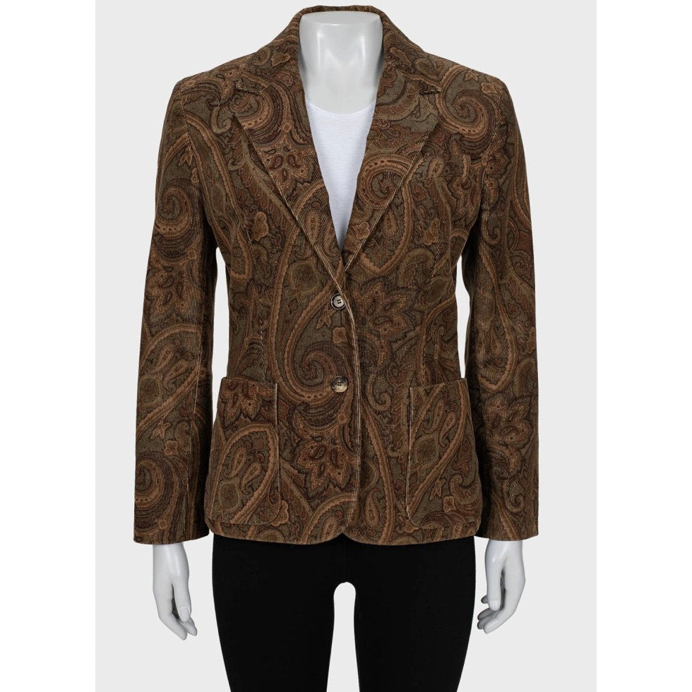 Celine Paisley Print Fitted Jacket - Size IT40 (S) Pre-owned