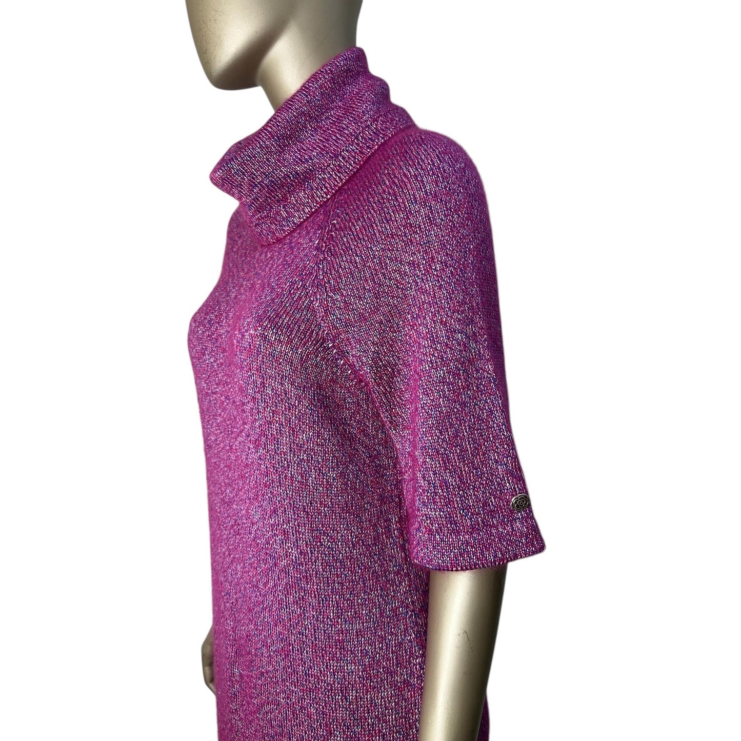 Chanel Knitted Midi Turtleneck Dress Sz.38 Pre-owned