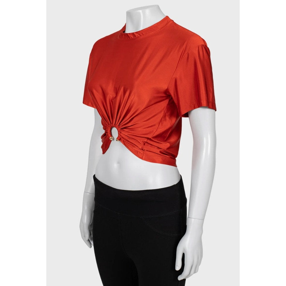 Paco Rabanne Orange Viscose Top - Size XS Pre-owned