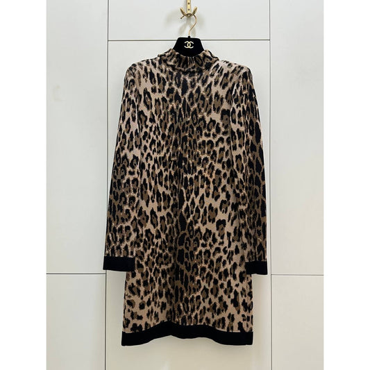 Balmain Paris Leopard Knit Dress Sz.38 Pre-owned