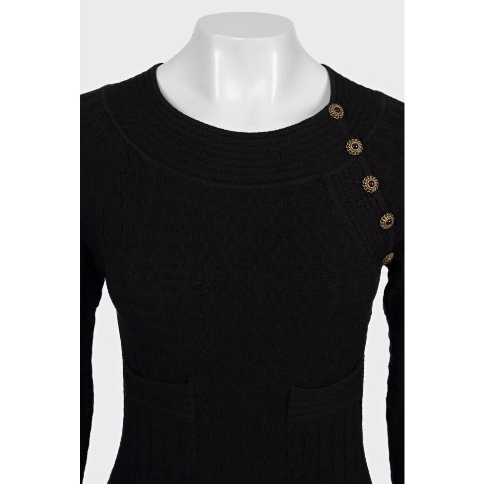 Chanel Black Fitted Dress  Sz.36 Pre-owned