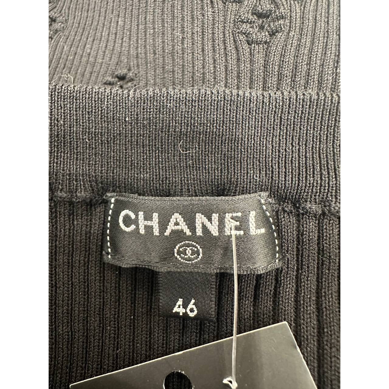 Chanel Paris-Cuba Resort Black Mesh Top FR46 pre-owned