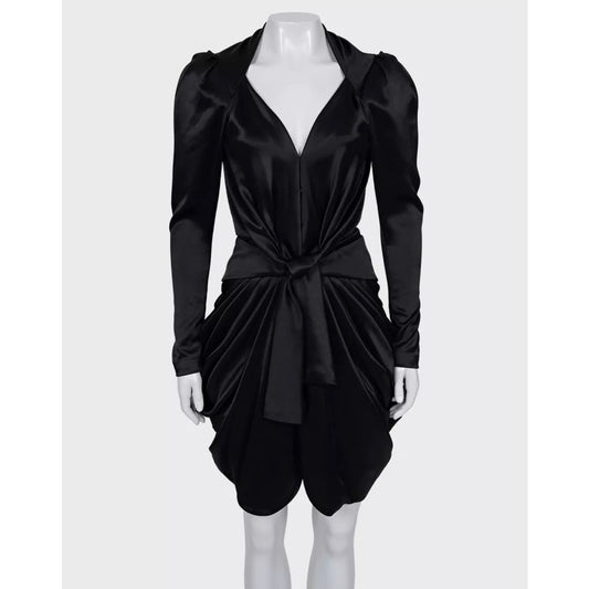 Balenciaga Black Fitted Long Sleeve Dress - FR36/S pre-owned