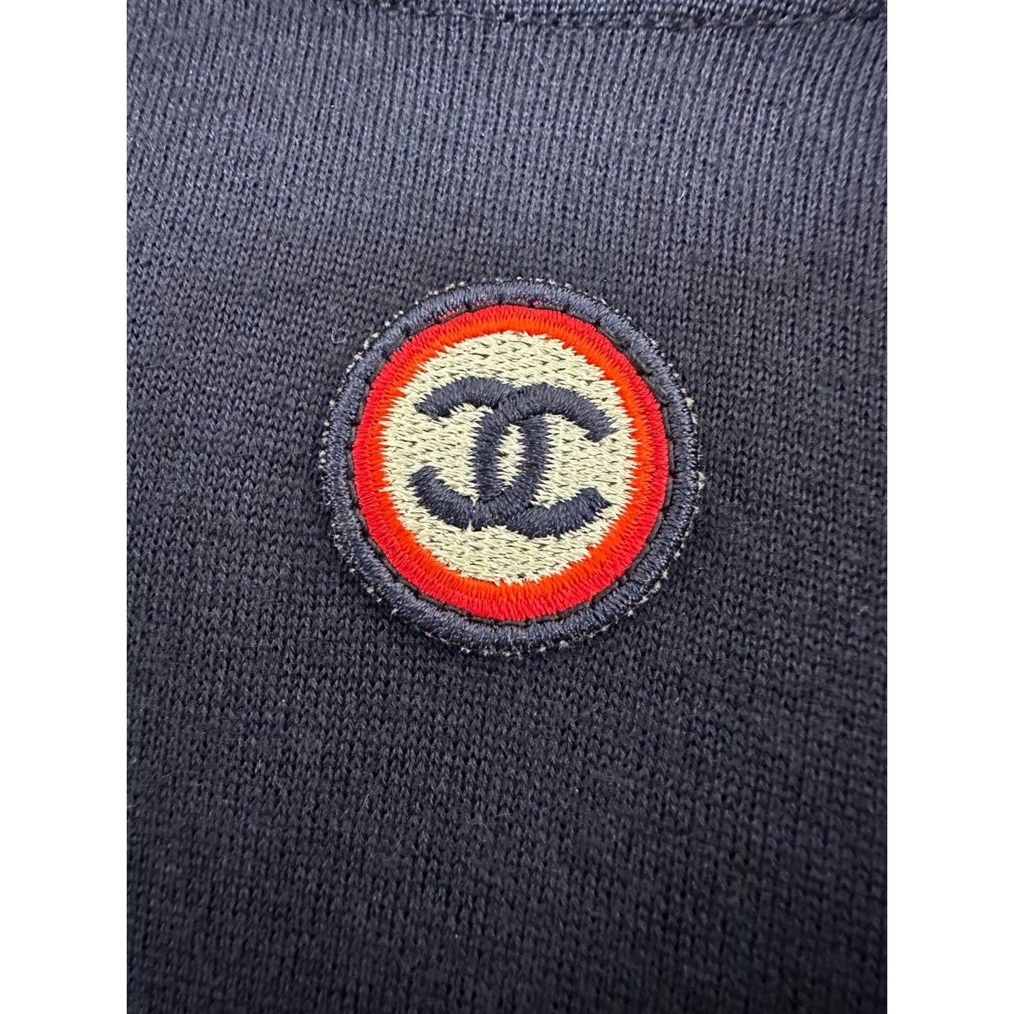 Chanel Navy Cashmere CC Logo Jumper Sz.40 pre-owned