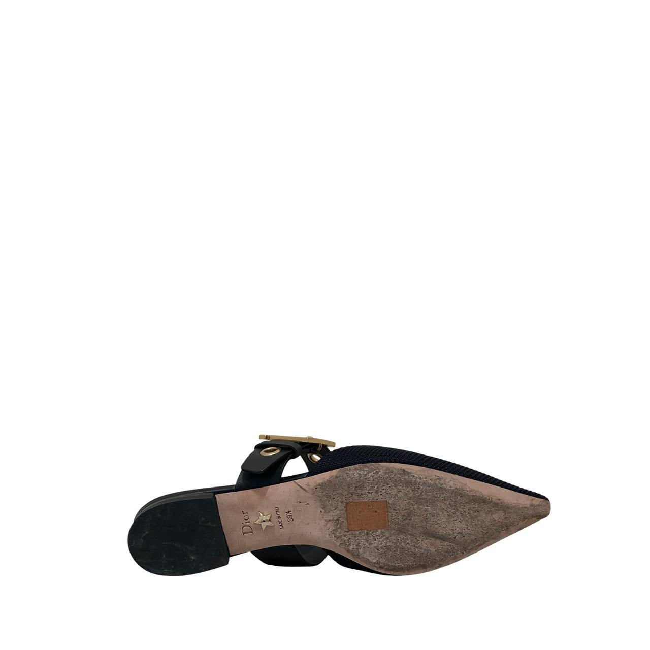 Christian Dior Black Leather Mules  sz.39.5 pre-owned