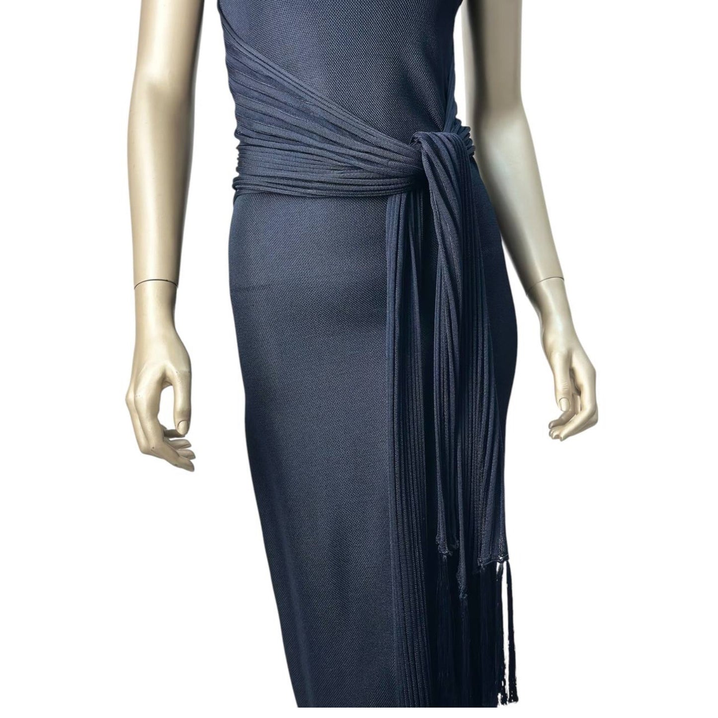 Chanel Black Sleeveless Waist Tie Dress  Sz. 38 Pre-owned