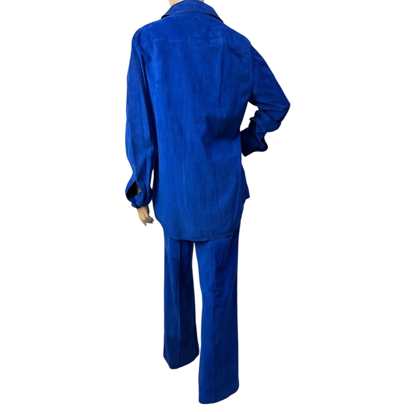 Tom Ford 2021 Colbat Blue Shirt Pants Set Suit Sz.42 US10 Pre-owned