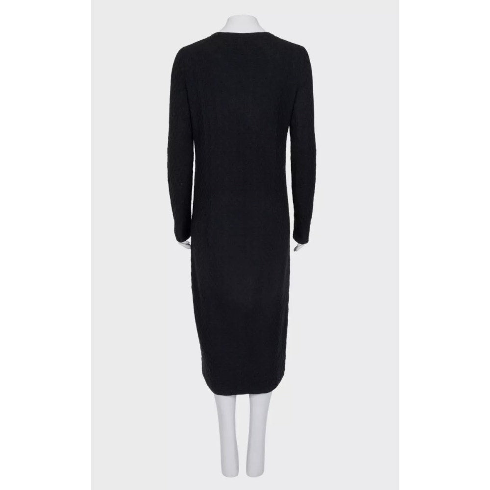 Chanel Black Cashmere & Silk Knit Midi Dress - Sz.42 (M) pre-owned