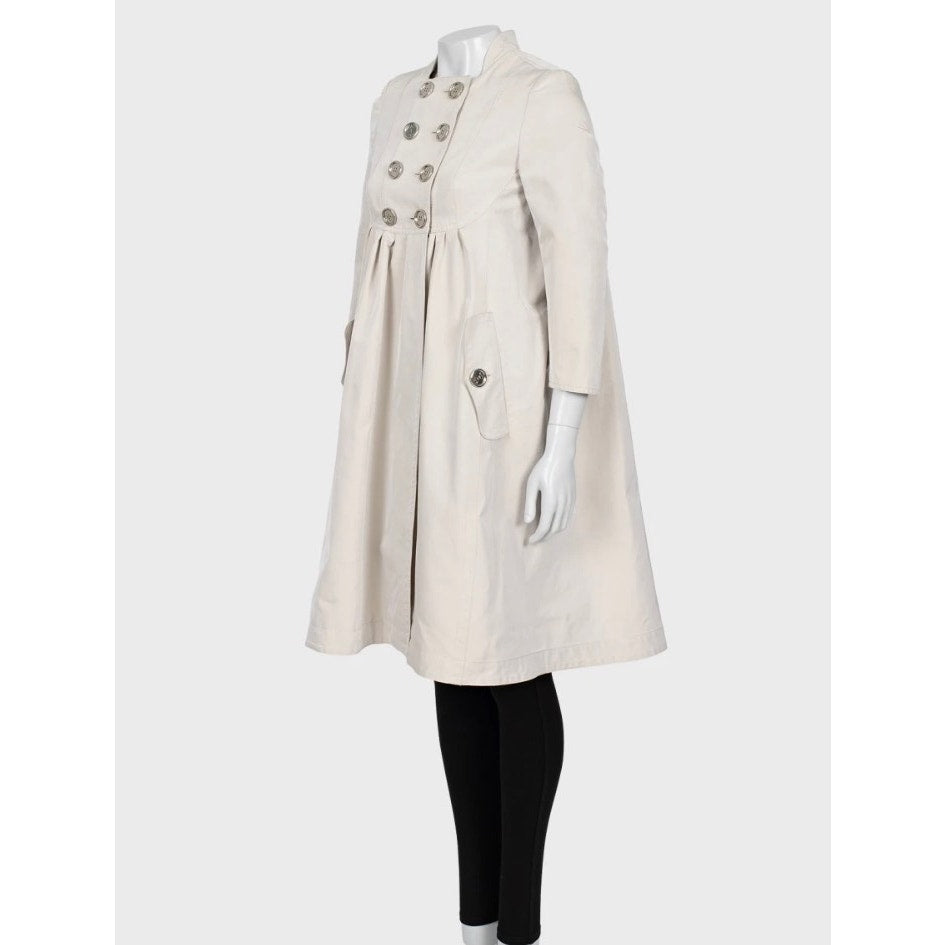 Burberry Beige Fitted Trench Coat - Women's IT38/XS pre-owned