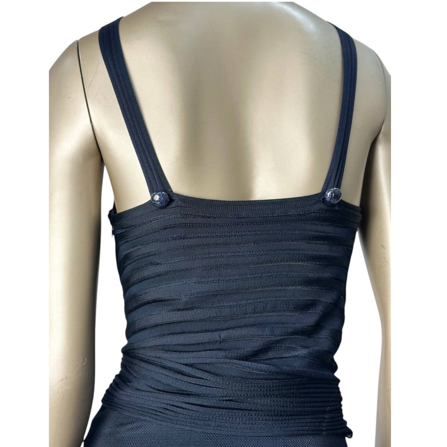 Chanel Black Sleeveless Waist Tie Dress  Sz. 38 Pre-owned