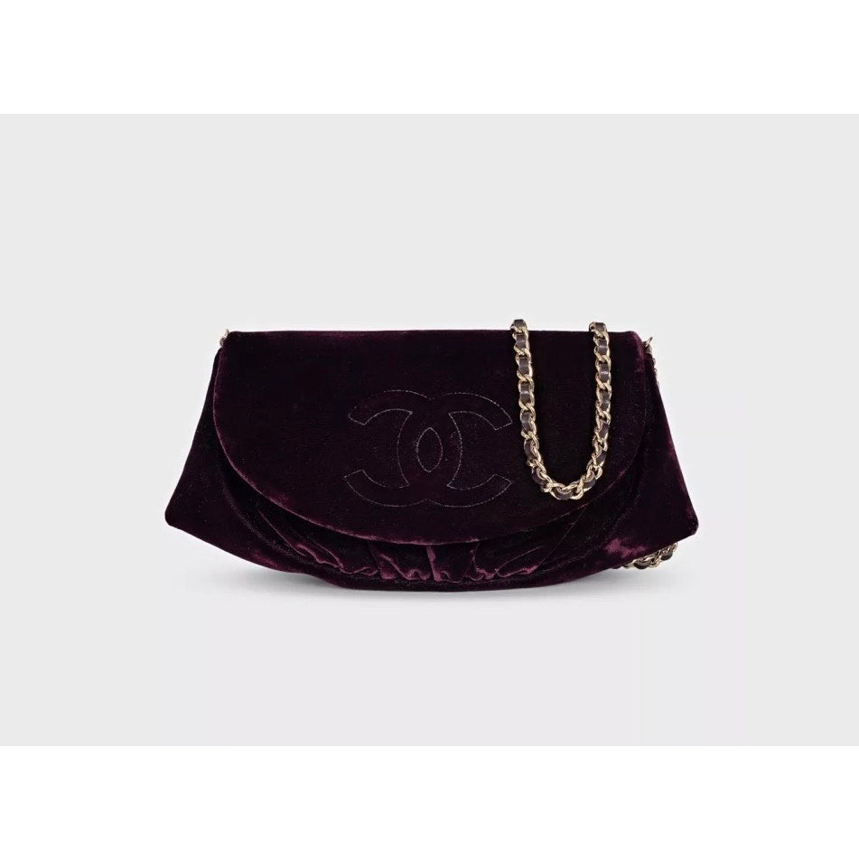 Chanel Purple Half Moon Wallet On Chain Pre-owned