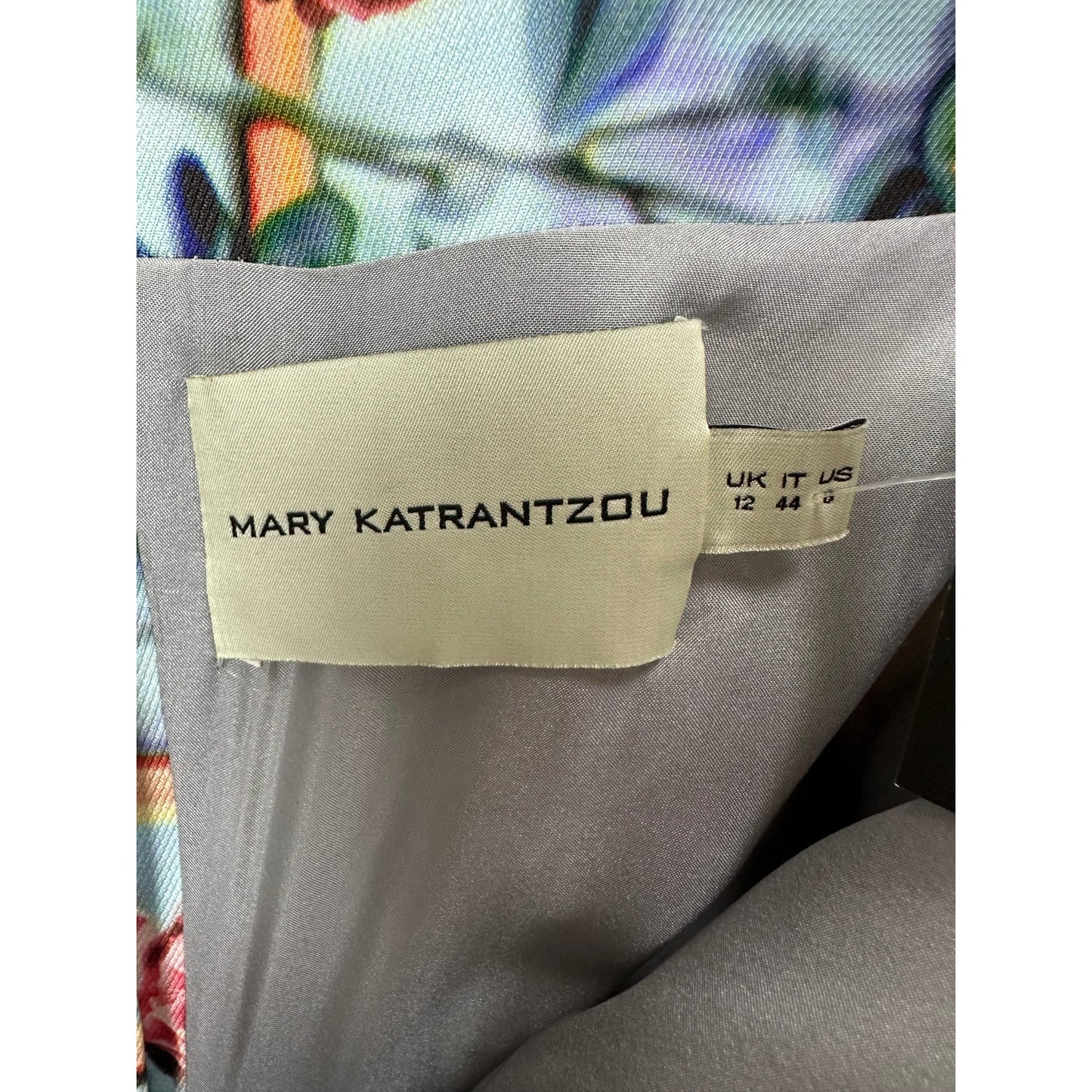 Mary Katrantzou Resort 2014 Strapless Floral Cocktail Dress Sz.44IT Pre-owned