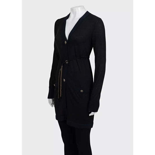Chanel Black Cashmere Silk Cardigan  sz.34 Pre-owned