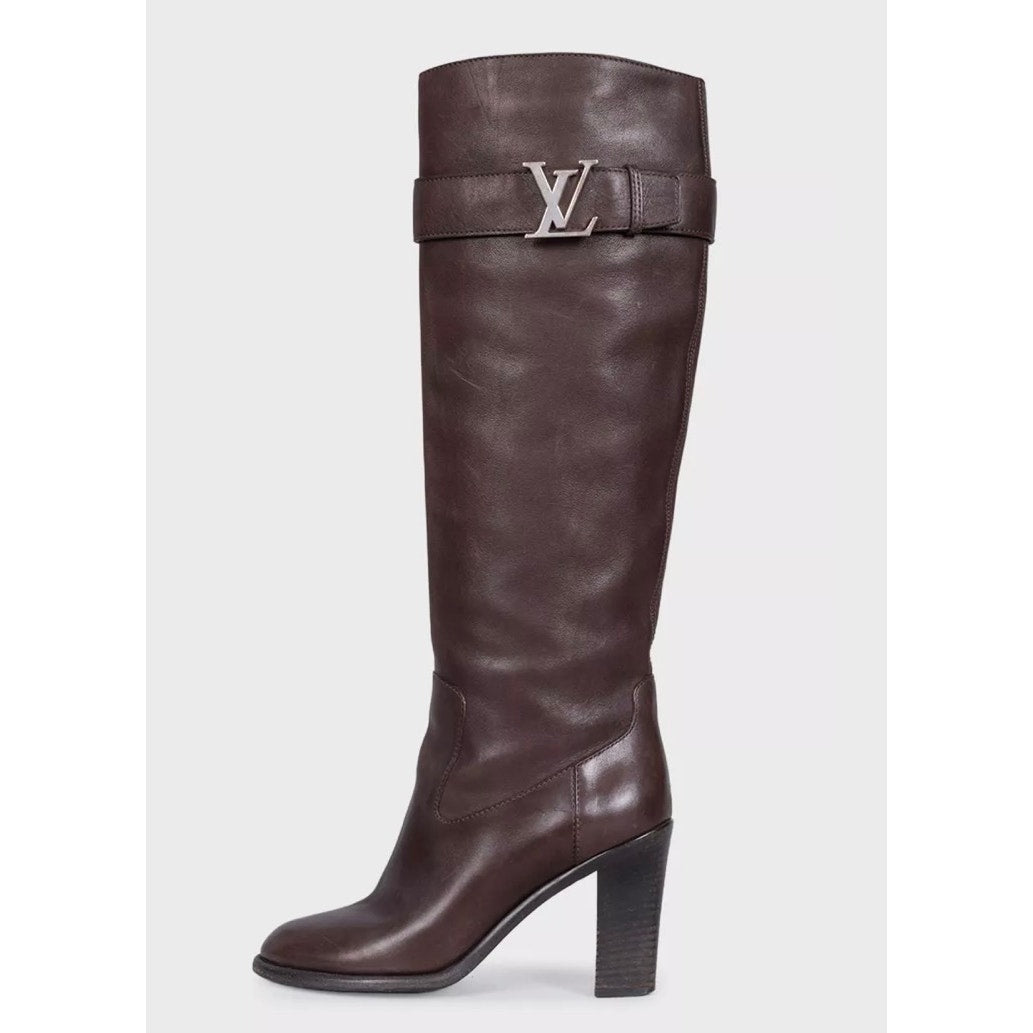 Louis Vuitton Brown Monogram Leather Boots EU 37 Pre-owned