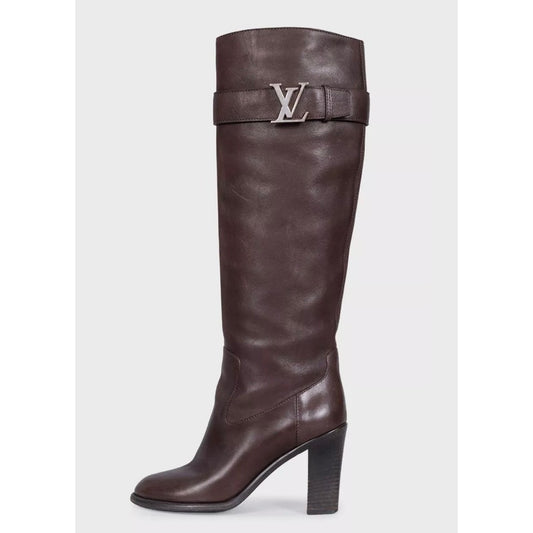 Louis Vuitton Brown Monogram Leather Boots EU 37 Pre-owned