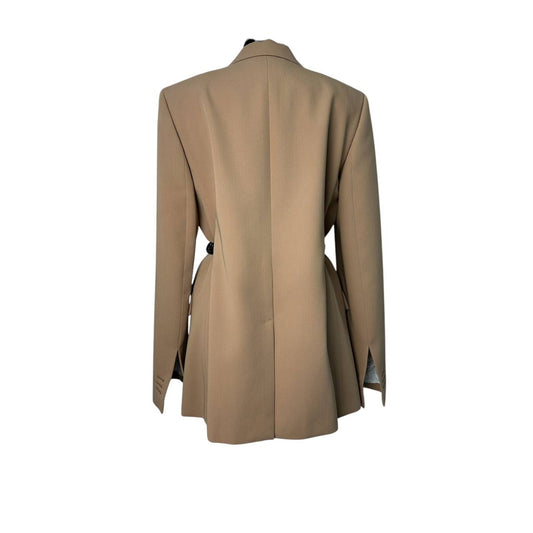 Bottega Veneta 2019 Beige Longline Blazer Sz.40 Pre-owned