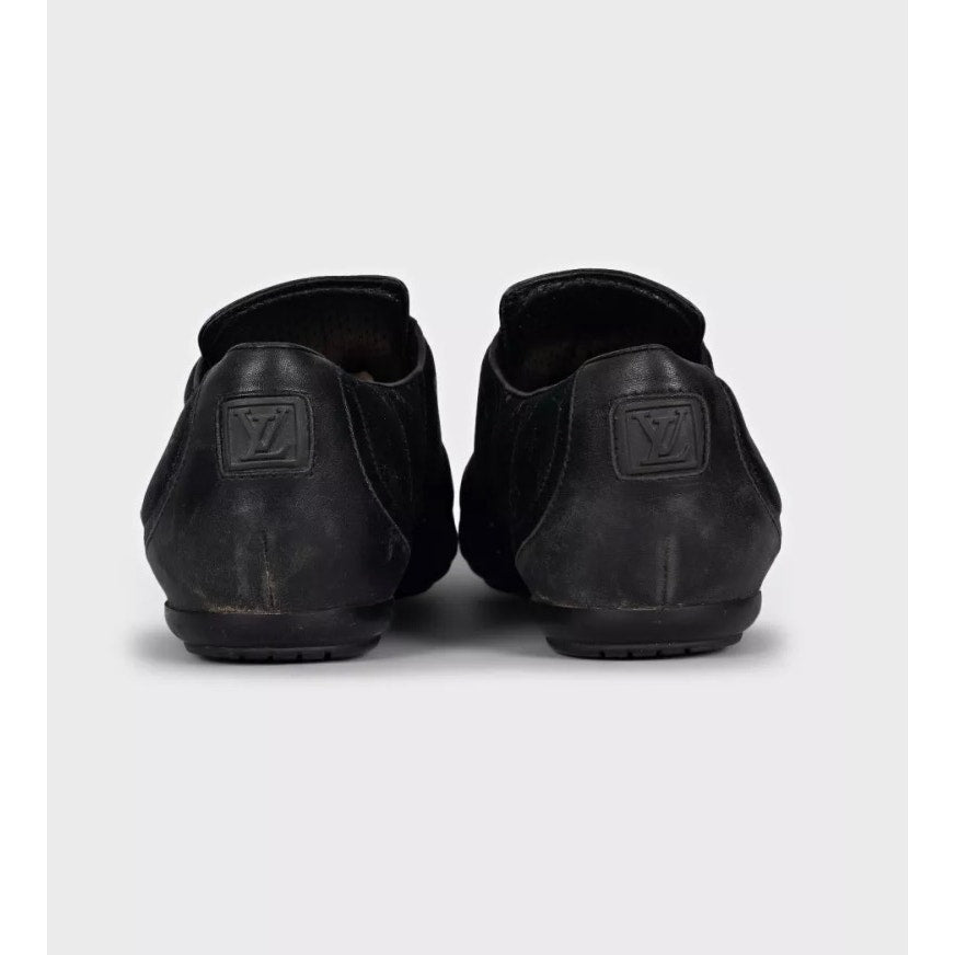 Louis Vuitton Black Signature Print Textile Sneakers EU 38 Pre-owned