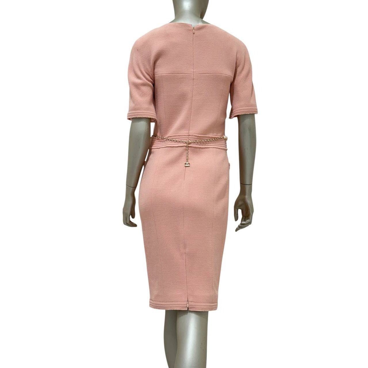 Chanel Pink Wool Dress - Runway 2012 Collection sz.38 pre-owned