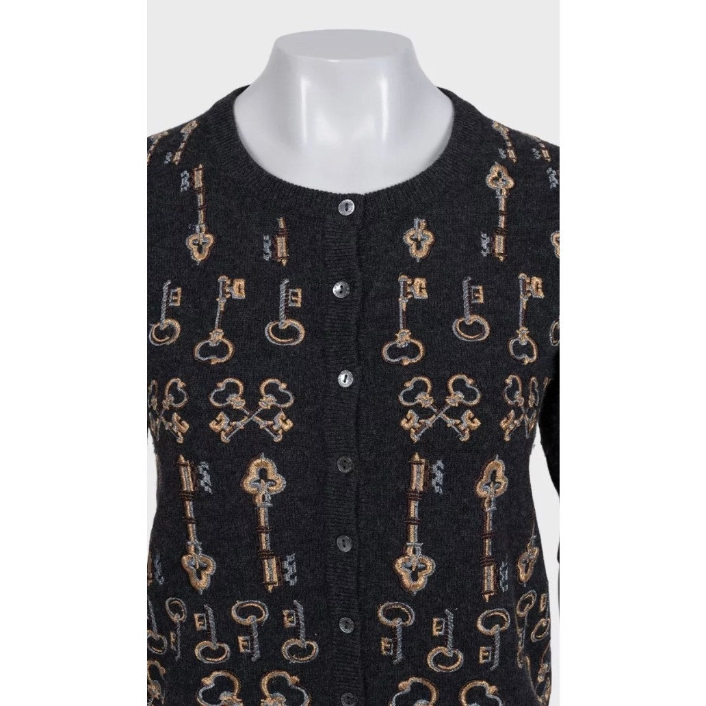 Dolce & Gabbana Embroidered Cashmere Cardigan Size S Pre-owned