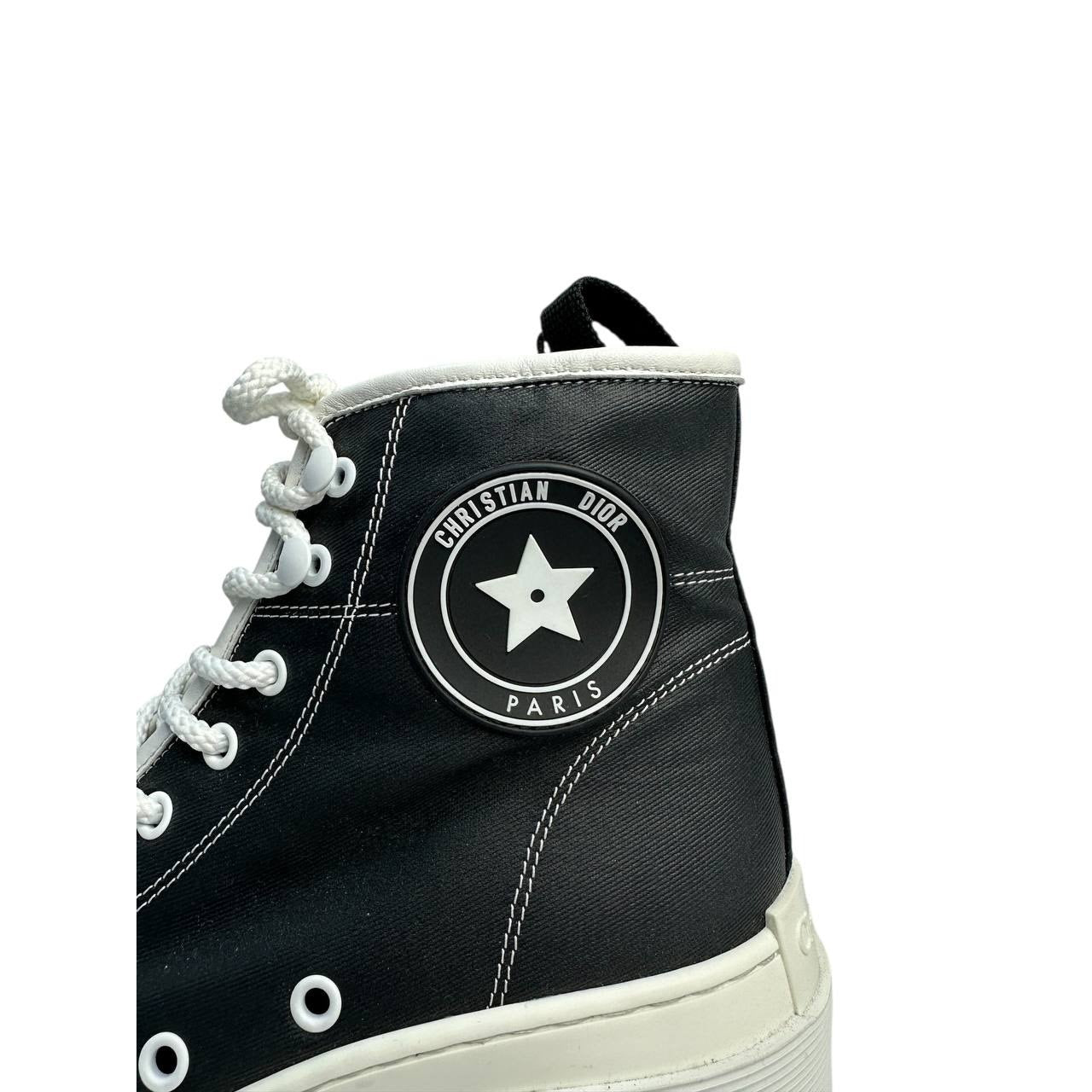 Dior D-Rise Black and White Lace Up Boots - Size 40 Pre-owned