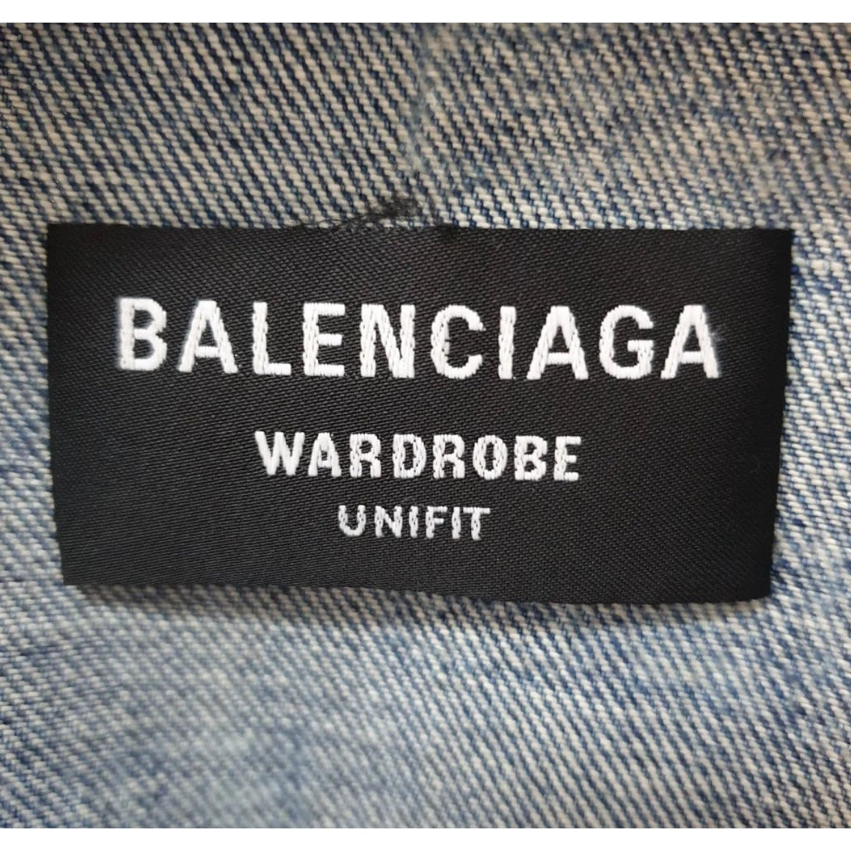 Balenciaga All-Over Logo Denim Oversized Jacket - XS Pre-owned